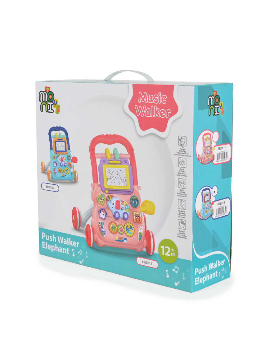 Играчка за прохождане Elephant HE0810 син