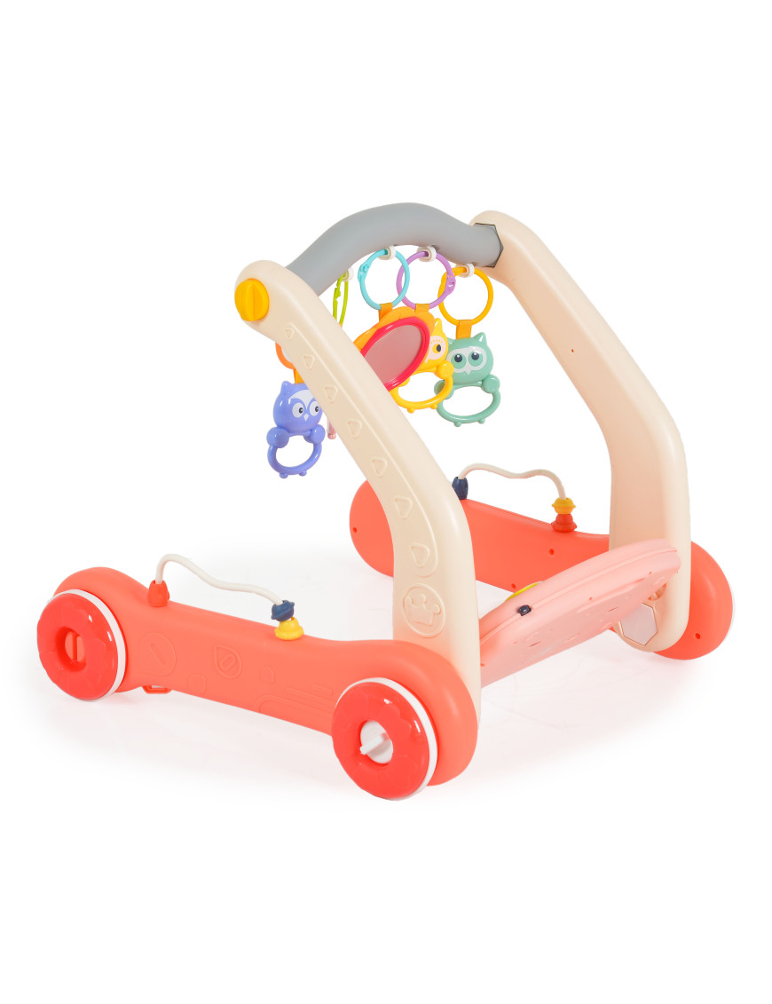 Играчка за прохождане 2в1 Piano pink HE0638