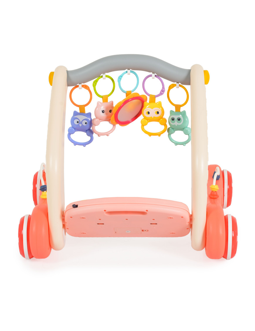 Играчка за прохождане 2в1 Piano pink HE0638