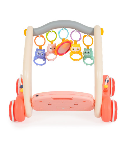 Играчка за прохождане 2в1 Piano pink HE0638