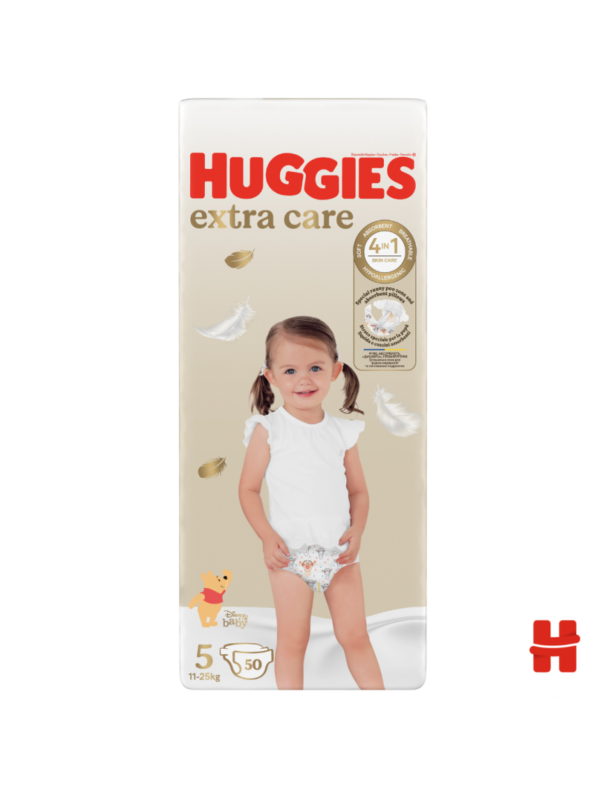 Huggies Бебешки пелени Elite Soft 5, 12-22кг, 50 бр.