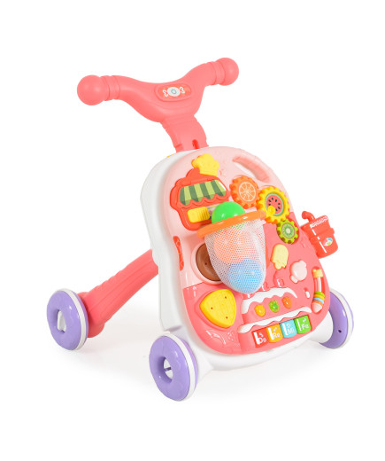 Играчка за прохождане 2в1 Basket розов