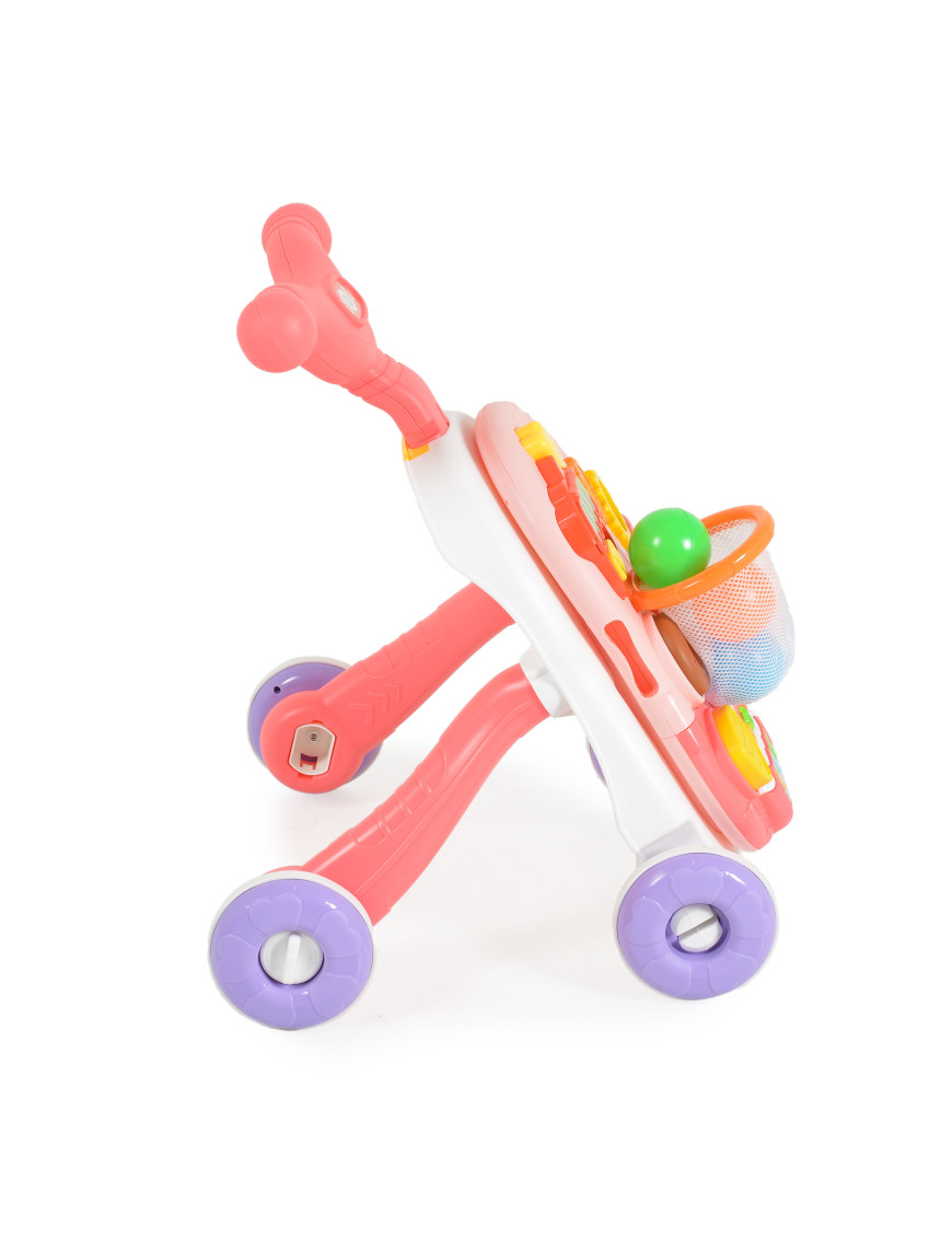 Играчка за прохождане 2в1 Basket розов