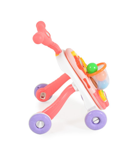 Играчка за прохождане 2в1 Basket розов