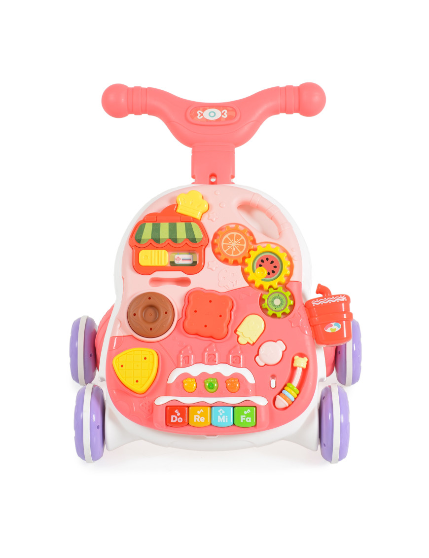 Играчка за прохождане 2в1 Basket розов