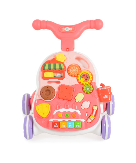 Играчка за прохождане 2в1 Basket розов