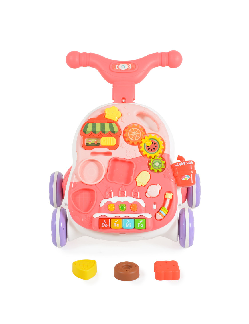 Играчка за прохождане 2в1 Basket розов