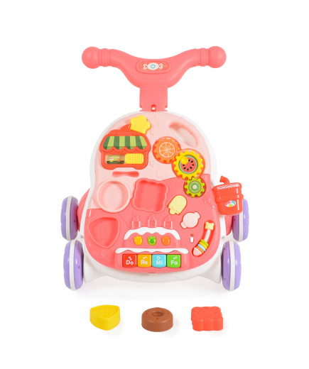 Играчка за прохождане 2в1 Basket розов