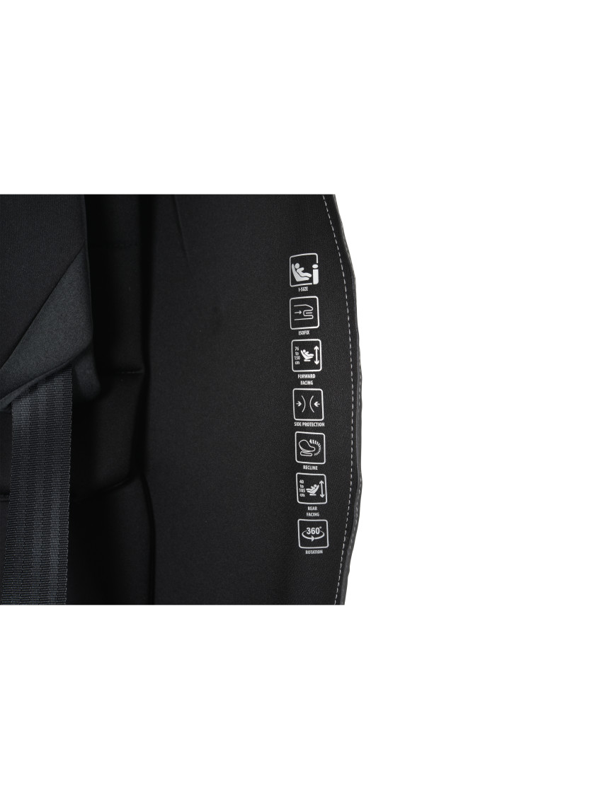 Стол за кола Castor 40-150см черен