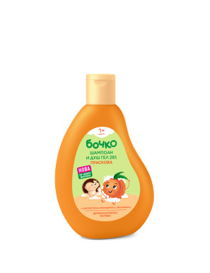 БОЧКО Шампоан и душ гел 2в1 Праскова  250 мл