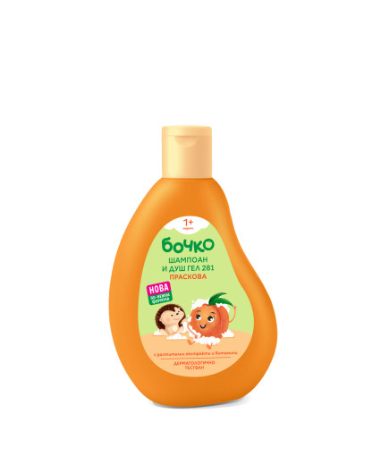 БОЧКО Шампоан и душ гел 2в1 Праскова  250 мл