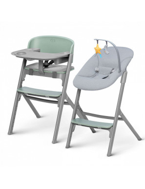 KinderKraft LIVY столче за хранене зелено + CALMEE шезлонг