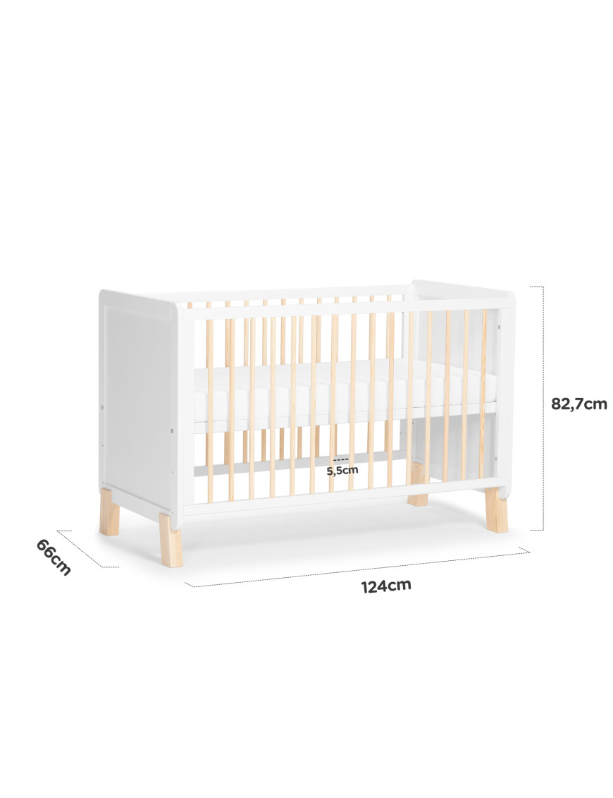 Kinderkraft NICO креватче бяло БЕЗ МАТРАК