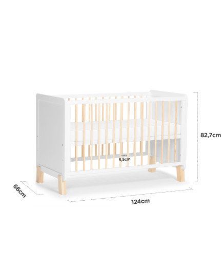 Kinderkraft NICO креватче бяло БЕЗ МАТРАК