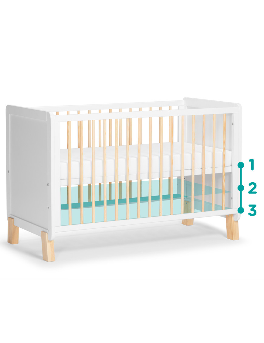 Kinderkraft NICO креватче бяло БЕЗ МАТРАК