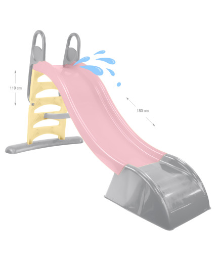 Пързалка 12800 Пастел 180 cm розов