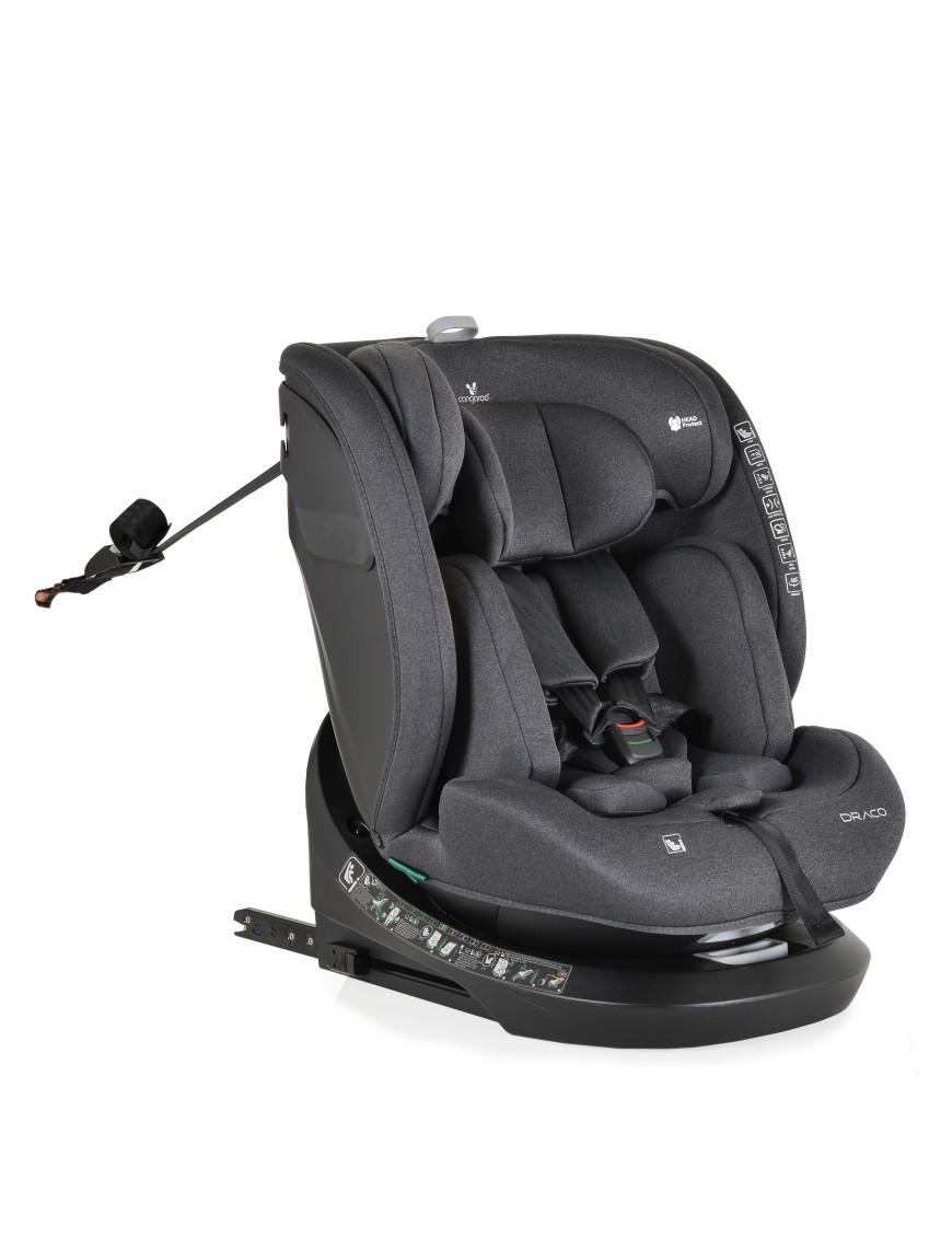 Стол за кола Draco 40-150см черен