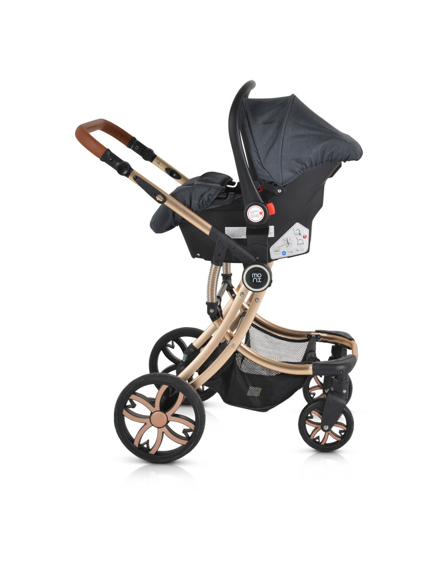 Стол за кола Trio 40-87см черен