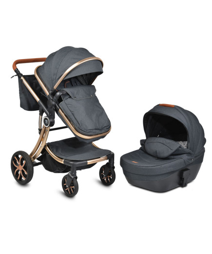 КОМБИНИРАНА ДЕТСКА КОЛИЧКА Polly 2в1 черен