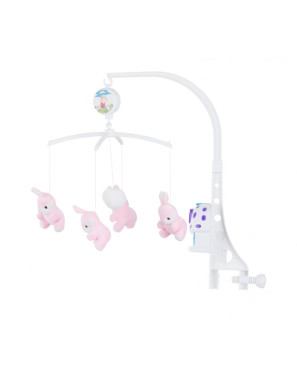 Муз. играчка за легло "Розови зайчета"