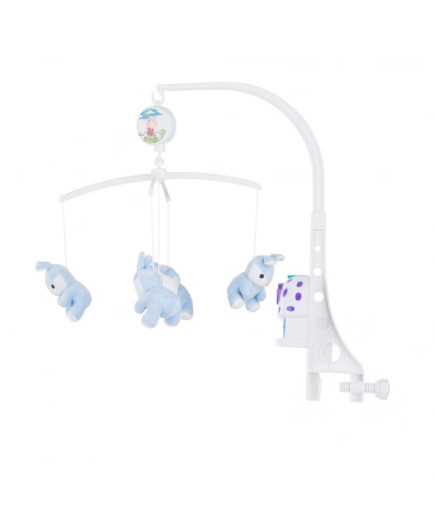Муз. играчка за легло "Сини зайчета"
