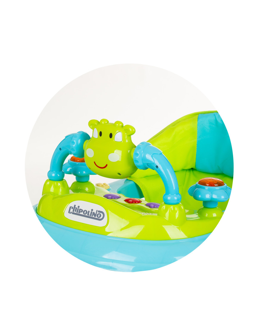 Детска проходилка "Кравичка"синьо/зелена