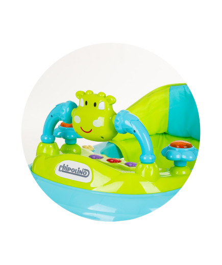 Детска проходилка "Кравичка"синьо/зелена