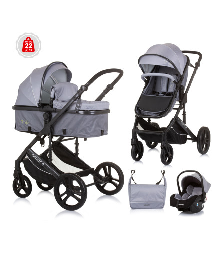 Детска количка "Аморе" пепелно сиво