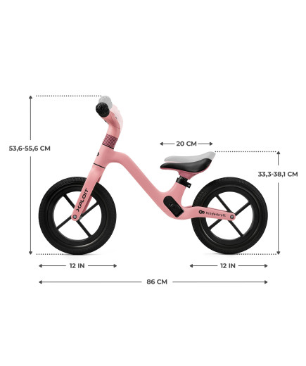 Kinderkraft XPLOIT колело за баланс BUBBLEGUM PINK