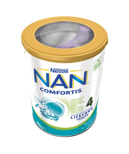 Nestlé® NAN ® Comfortis 4, след 2-рата годинка,Висококачественa обогатенa млечна напитка на прах, 800g, метална кутия
