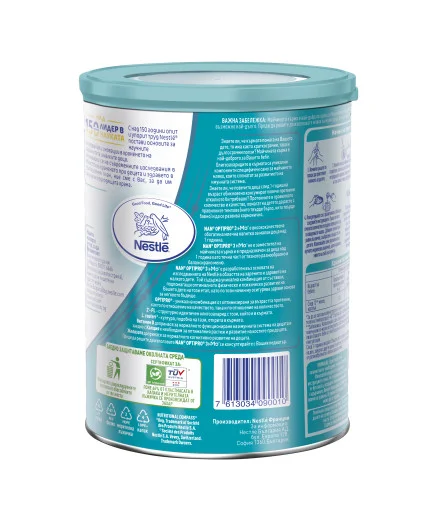 Nestlé® NAN® OPTIPRO® 3 HM-O®, след 12-тия месец, Висококачественa обогатенa млечна напитка на прах, 800g, метална кутия