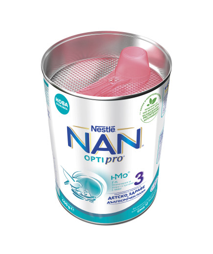 Nestlé NAN OPTIPRO 3 HM-O, 12+ месеца, Обогатено преходно мляко кутия, 400 гр