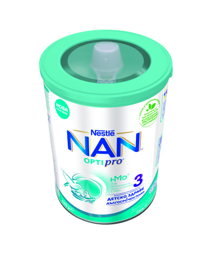 Nestlé NAN OPTIPRO 3 HM-O, 12+ месеца, Обогатено преходно мляко кутия, 400 гр