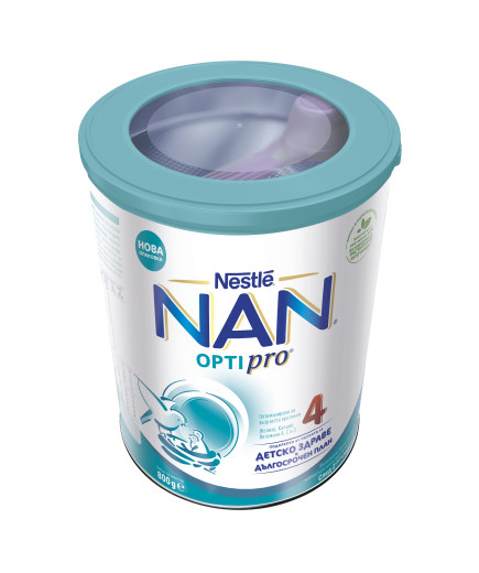 Nestlé® NAN® OPTIPRO® 4, след 2-рата годинка,Висококачественa обогатенa млечна напитка на прах, 800g, метална кутия