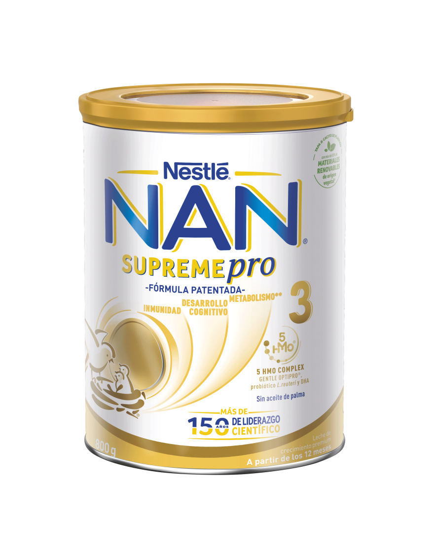 Nestlé® NAN® SUPREMEpro 3 , след 12-тия месец, Висококачественa обогатенa млечна напитка на прах, 800g, метална кутия