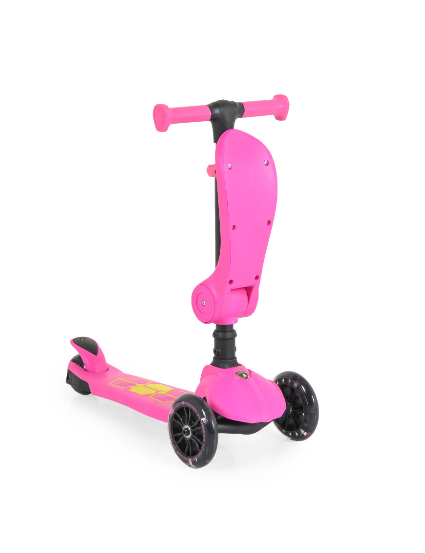 Тротинетка Lamborghini 2в1 розов