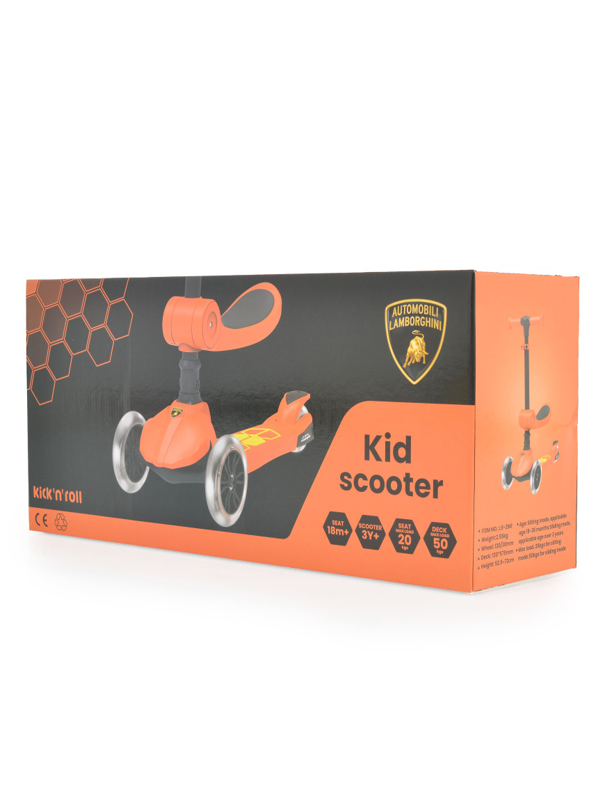 Тротинетка Lamborghini 2в1 розов