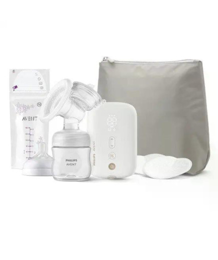 Единична електрическа помпа Natural Motion Premium Philips AVENT SCF396/31 с 1 бр. полипропиленово шише 125 мл с биберон Natural