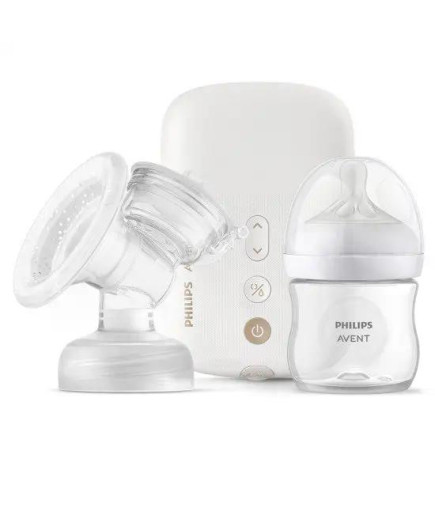 Единична електрическа помпа Natural Motion Premium Philips AVENT SCF396/31 с 1 бр. полипропиленово шише 125 мл с биберон Natural