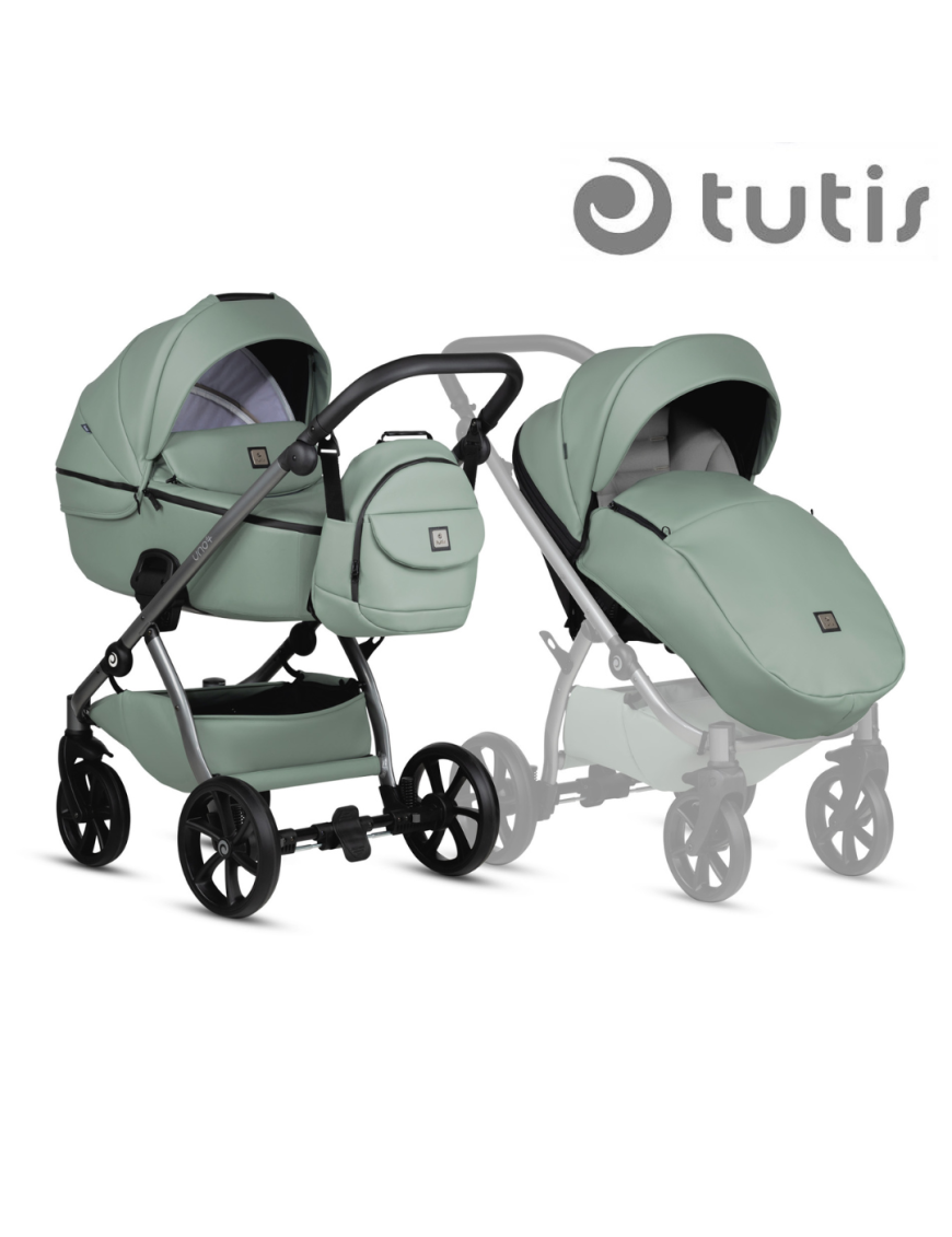 Tutis UNO 5+ Leather бебешка количка 2в1 039 Sage