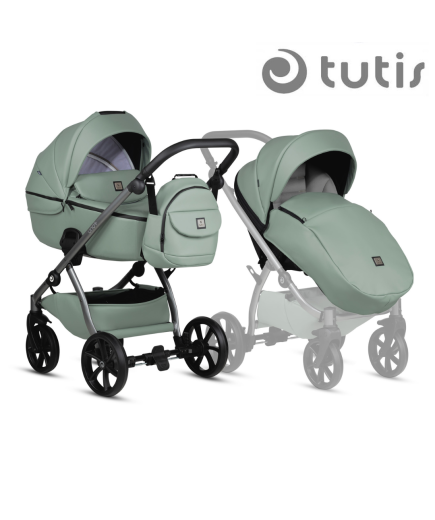 Tutis UNO 5+ Leather бебешка количка 2в1 039 Sage