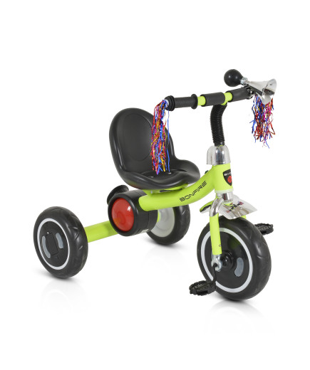 Детска Триколка Bonfire със светещи гуми зелен