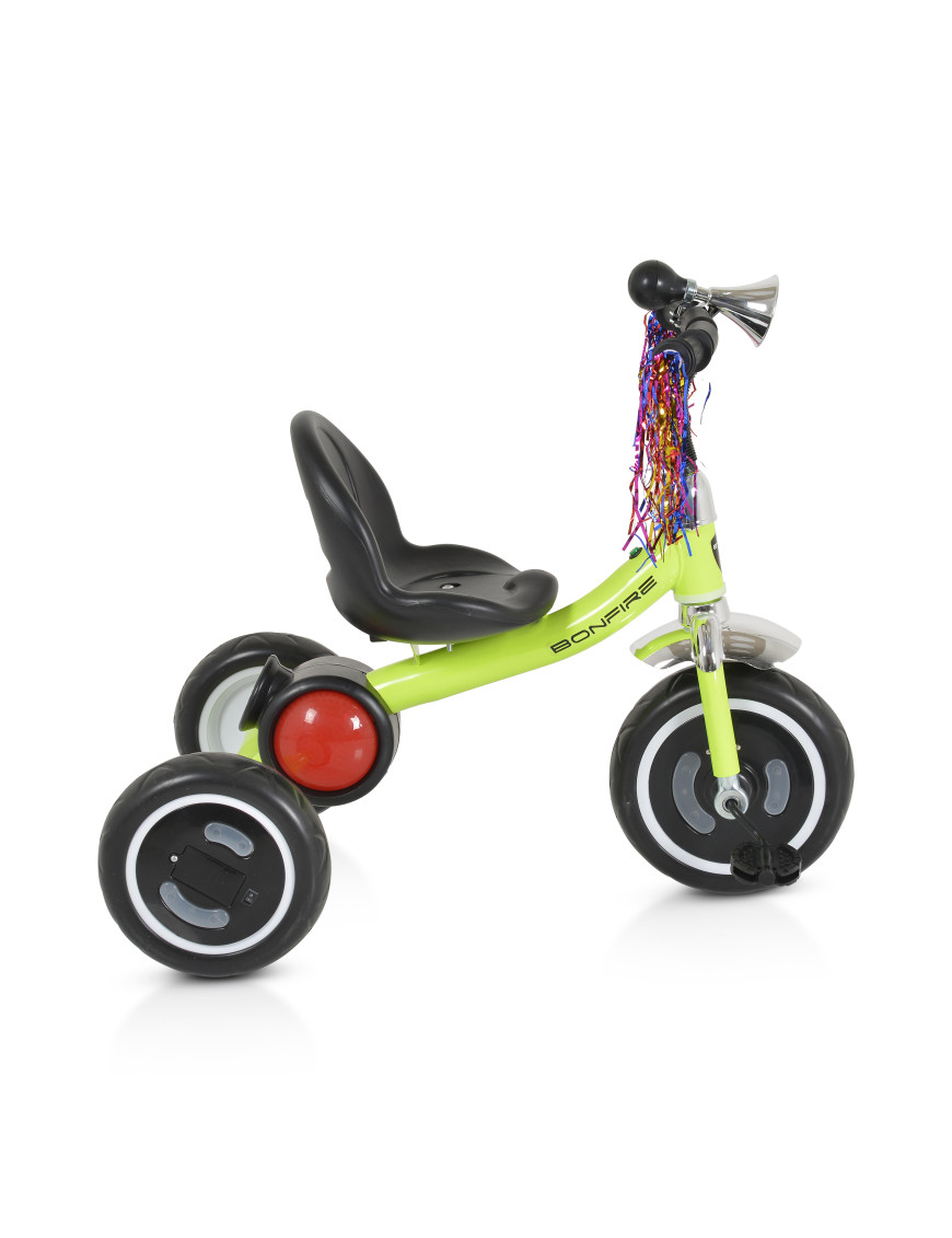Детска Триколка Bonfire със светещи гуми зелен