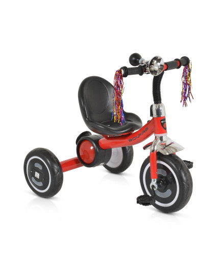 Детска Триколка Bonfire със светещи гуми червен