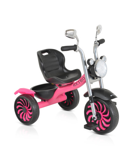 Детска триколка Retro музикалeн розов