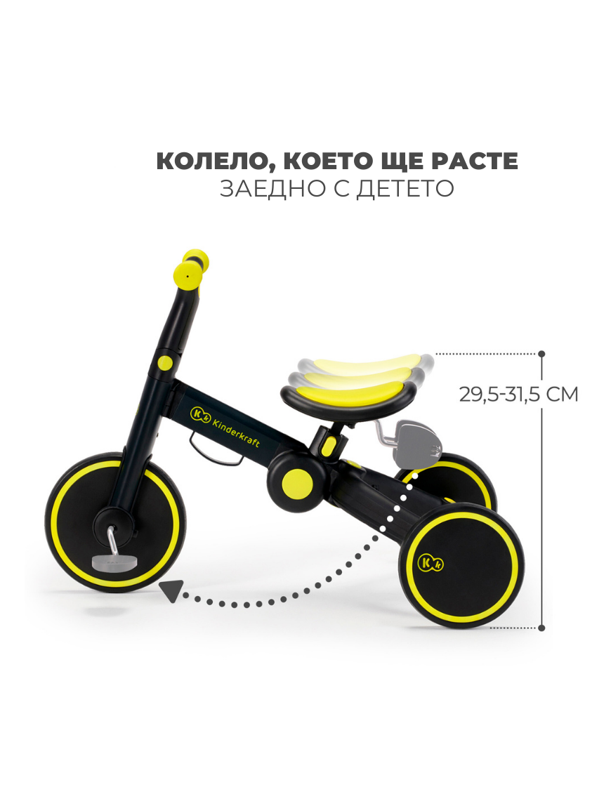 Kinderkraft триколка 3в1 4TRIKE pink