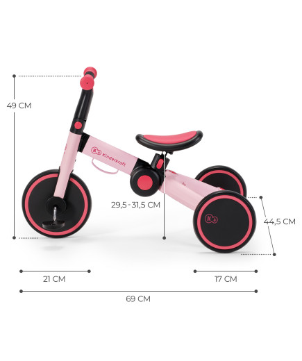 Kinderkraft триколка 3в1 4TRIKE pink