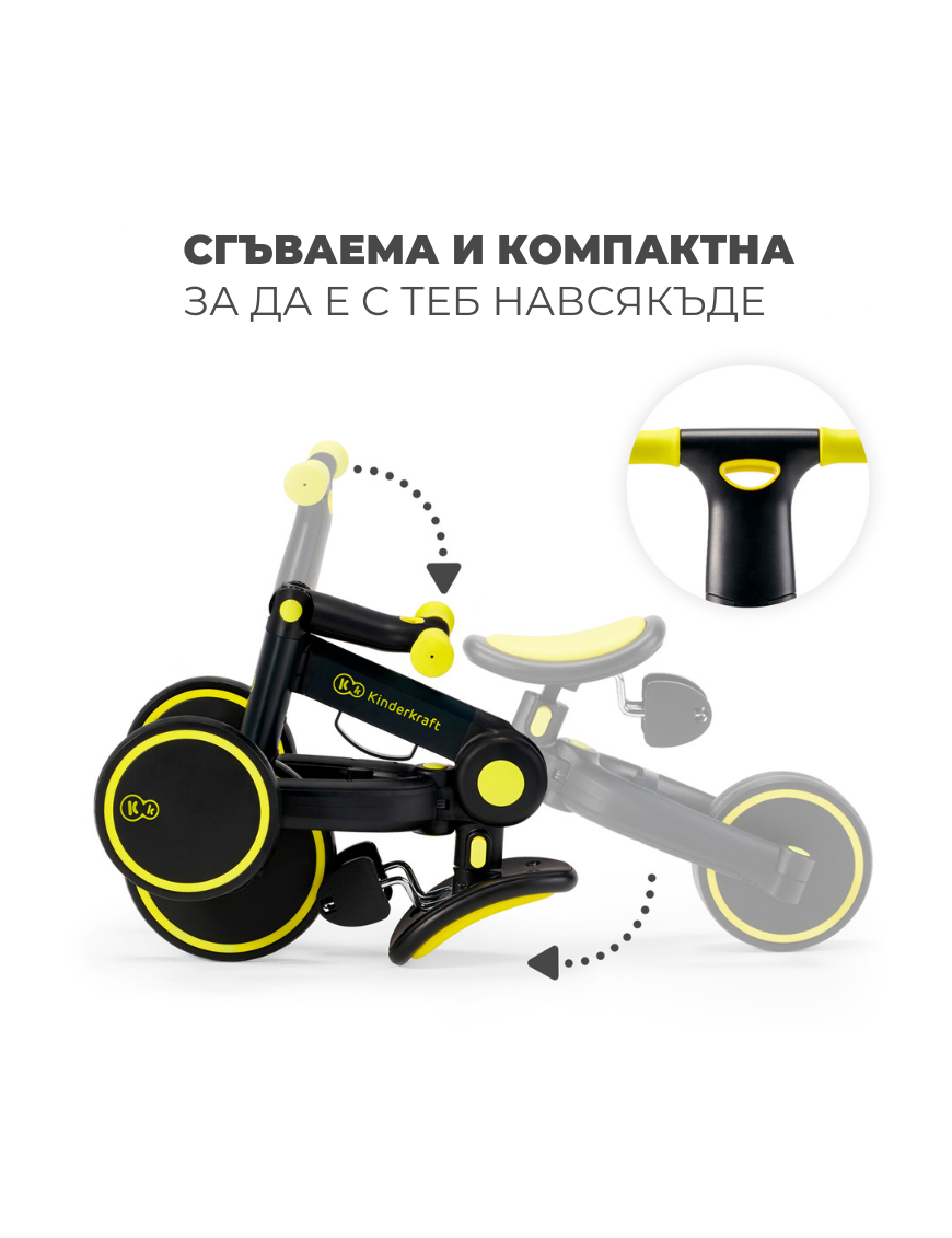 Kinderkraft триколка 3в1 4TRIKE grey