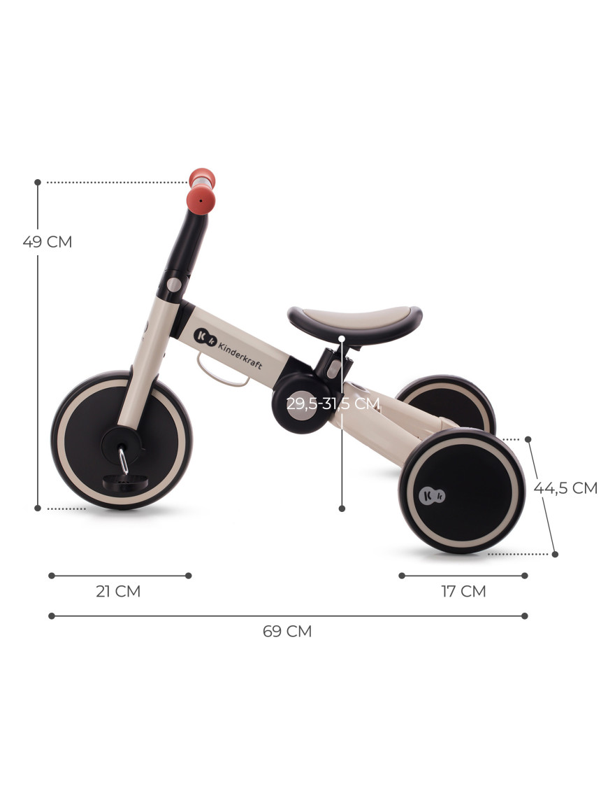 Kinderkraft триколка 3в1 4TRIKE grey