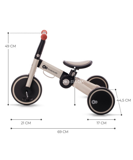 Kinderkraft триколка 3в1 4TRIKE grey